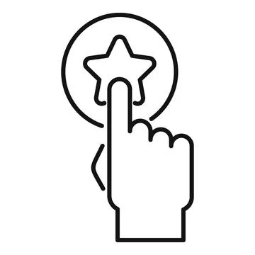 Campaign push button icon, outline style Illustrazione stock
