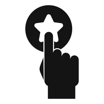 Campaign push button icon, simple style Illustrazione stock