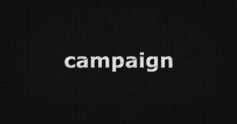 CAMPAIGN text on board Illustrazione stock