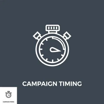 Campaign Timing Icon Stock Illustration