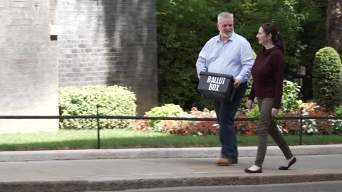 Campaigners hand in petition calling for commission on electoral reform Stock Footage 340633486