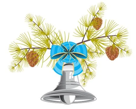 Campanula on branch Stock Illustration