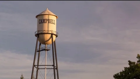 Campbell Water Tower Stock Footage