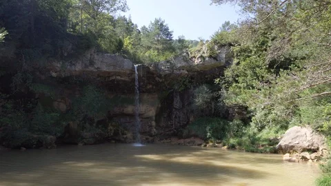 Campdevanol waterfalls Stock Footage 93247765