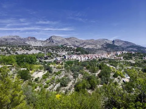 Campell, also called Poble de Baix, is a population center that forms the m.. Stock Photos