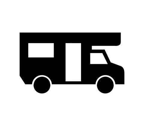 Camper icon illustrated in vector on white background Stock Illustration