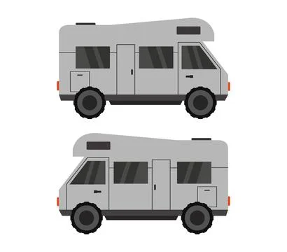 Camper icon illustrated in vector on white background Stock Illustration