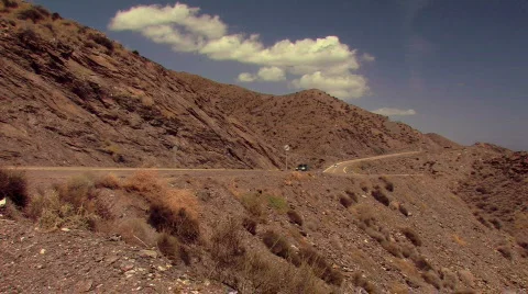 Camper on a mountain road 2 Video stock 137882