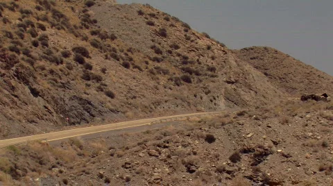 Camper on a mountain road Video stock 137747