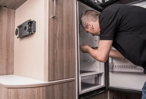 Camper Refrigerator Issue. Foto stock