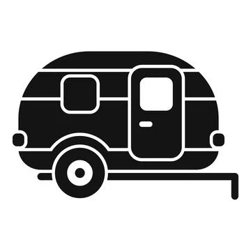 Camper rv icon simple vector. Auto bus Stock Illustration