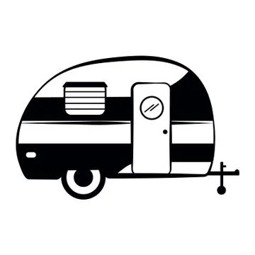 Camper trailer icon, Camper vector Illustration isolated Stock Illustration