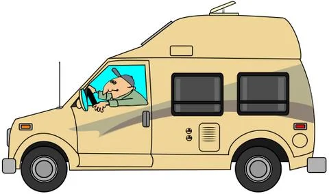 Camper van Stock Illustration
