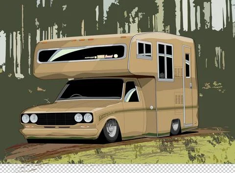 Camper van Stock Illustration