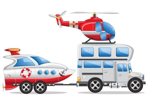 Camper Van. Stock Illustration