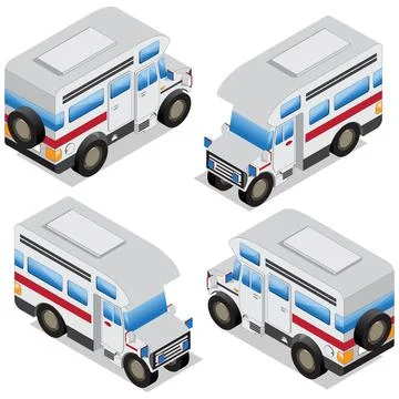 Camper Van. Stock Illustration