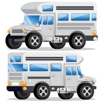 Camper Van. Stock Illustration