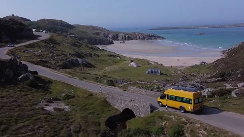 Camper van on NC500 Stock Footage 171579331