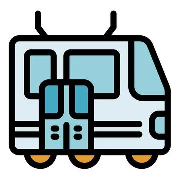 Camper van offering comfortable mobile accommodation for road trips Stock Illustration