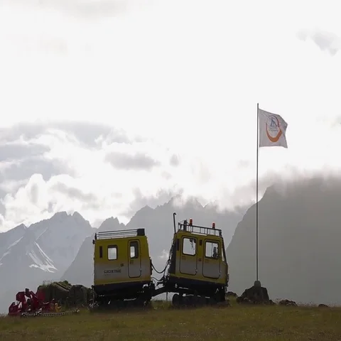 Camper van parked in mountain Stock Footage 69464298