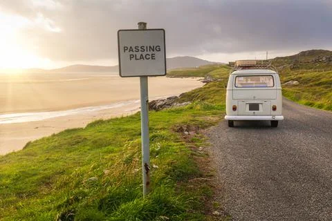 Campervan Road Trip to the Outer Hebrides, Scotland Stock Photos