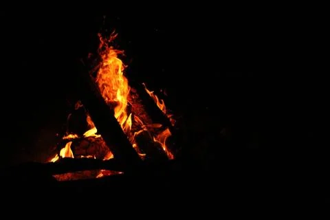 A Campfire Ablaze 写真素材