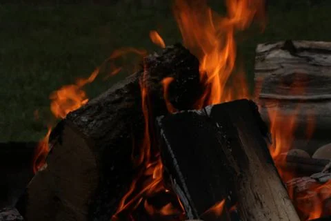 A Campfire Ablaze Stock Photos