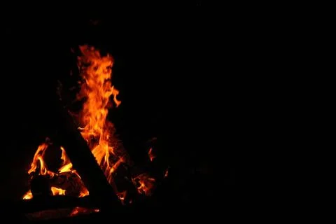 A Campfire Ablaze Stock Photos