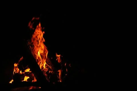 A Campfire Ablaze 写真素材