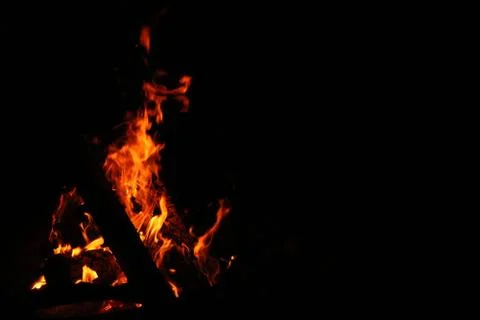 A Campfire Ablaze Stock Photos