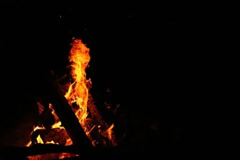 A Campfire Ablaze Stock Photos