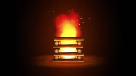 Campfire animation Video stock 139686756