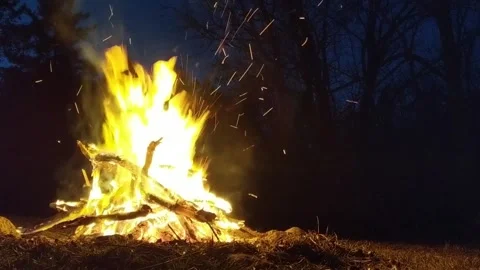 Campfire Blaze Background Видео 277364730