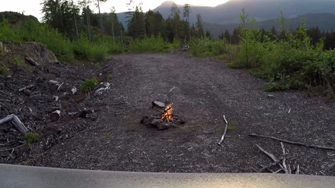 Campfire burning Stock Footage 173851593