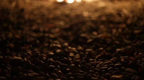 Campfire camera pan Stock Footage 62442829