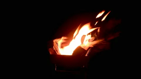 Campfire camp fire summer burning 库存影片 122632042