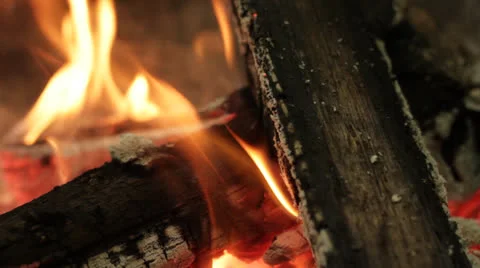 Campfire Close Up 2 Stockbeeldmateriaal 23212903