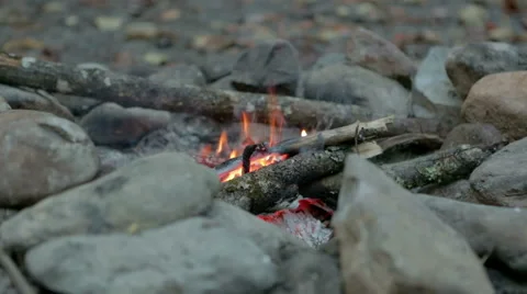 Campfire Close Up Stock Footage 42103637