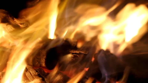 Campfire Close Up Stock Footage 45265118