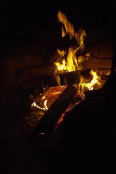 Campfire Close Up Stock Photos