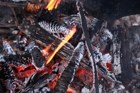 Campfire Closeup Background Stock Photos