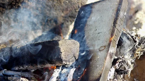 Campfire closeup Stock Footage 30367893