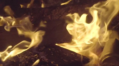 Campfire Closeup Stock Footage 97201537