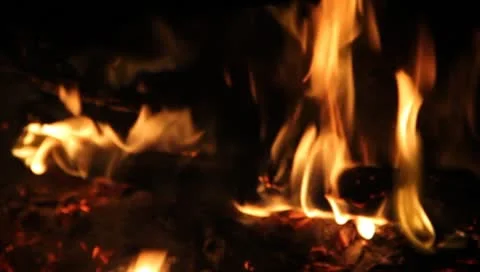 Campfire closeup hot FIRE Stock Footage 8996674