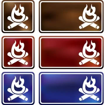 Campfire cloud icon Stock Illustration