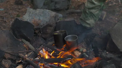 Campfire coffee Video stock 160437507
