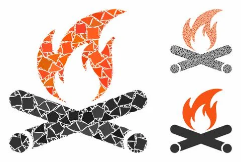 Campfire Composition Icon of Joggly Items Stockillustratie