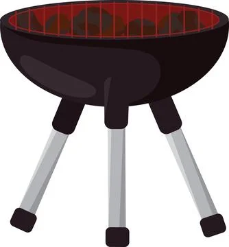 Campfire with cooking wood. Vector Illustrazione stock