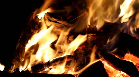 Campfire In The Countryside Stock Footage 45265187