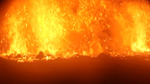 Campfire in dark  Stock Footage 40526874